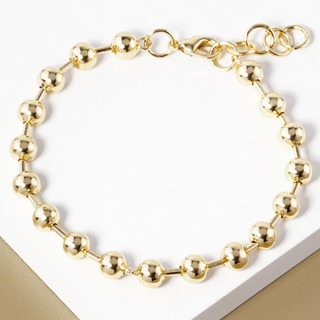 CL3- Gold Dipped Ball Chain Bracelet (also available in white gold)