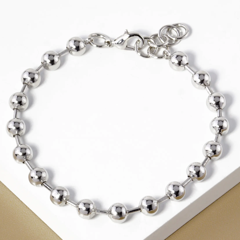 CL3- Gold Dipped Ball Chain Bracelet (also available in white gold) - Thumbnail (Preview) 2