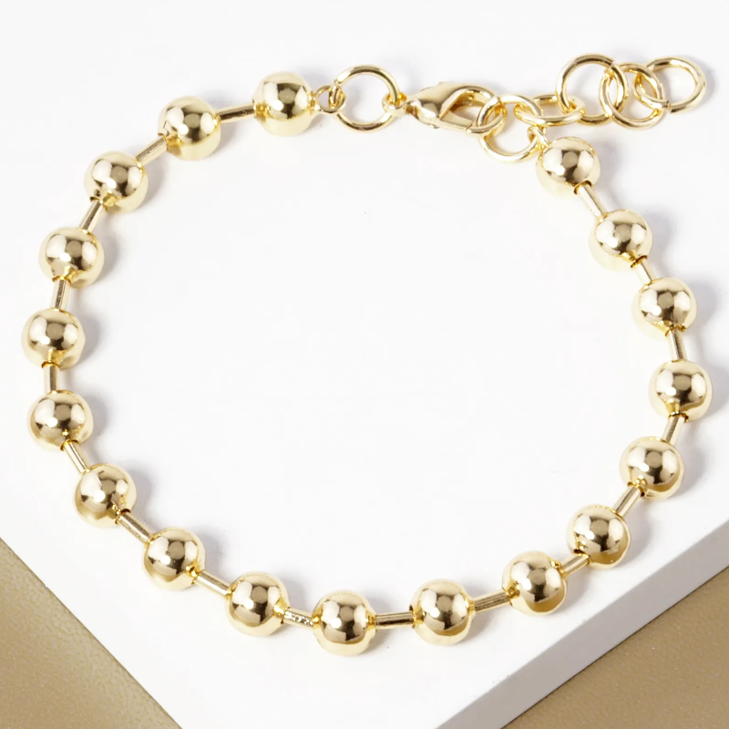 CL3- Gold Dipped Ball Chain Bracelet (also available in white gold) Main Image