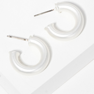 CL27- 10mm Bold Brass Hollow Hoop Earrings - Thumbnail 5