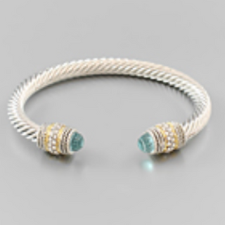 M83-2 Crystal Thick Cable Cuff - Thumbnail 3