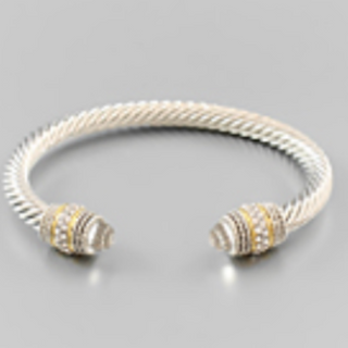 M83-2 Crystal Thick Cable Cuff - Thumbnail 2