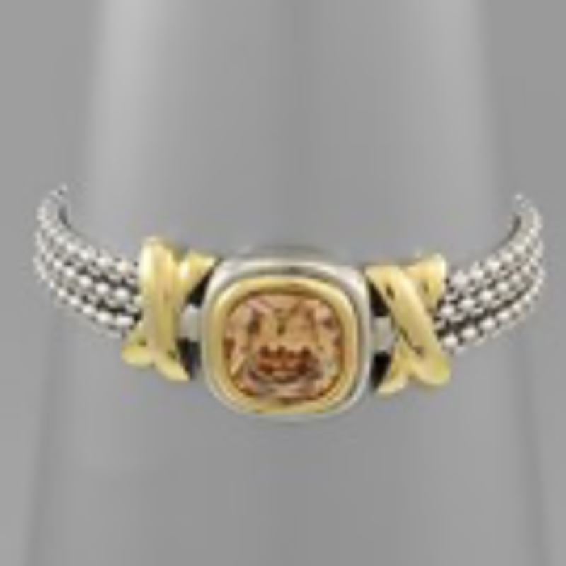 CL75-Round Square Crystal Bracelet ( multiple color stones available) - Thumbnail (Preview) 2