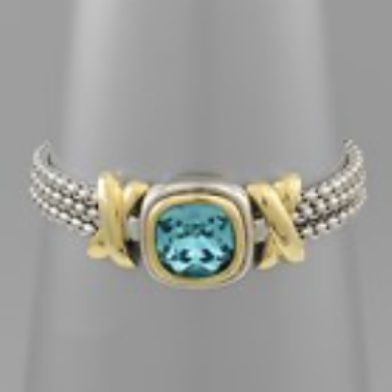 CL75-Round Square Crystal Bracelet ( multiple color stones available) - Thumbnail (Preview) 4