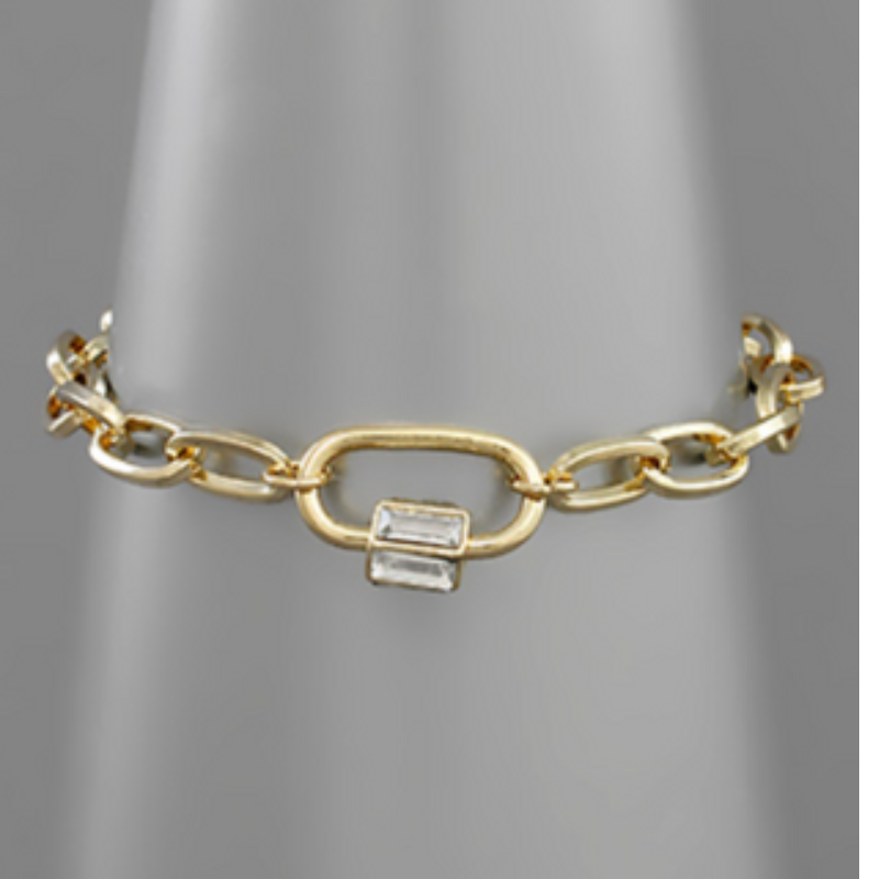 Y32- Carabiner & Chain Bracelet Main Image