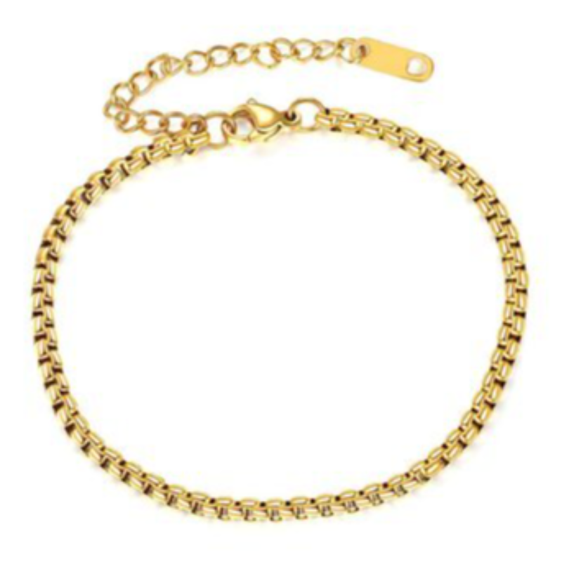 BR3-SMALL LINK 18K GOLD-PLATED STAINLESS-STEEL BRACELET Main Image