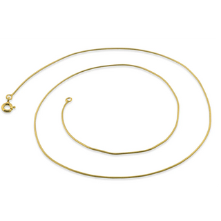 CL47- 14K Gold Plated Sterling Silver Snake Chain 0.7MM