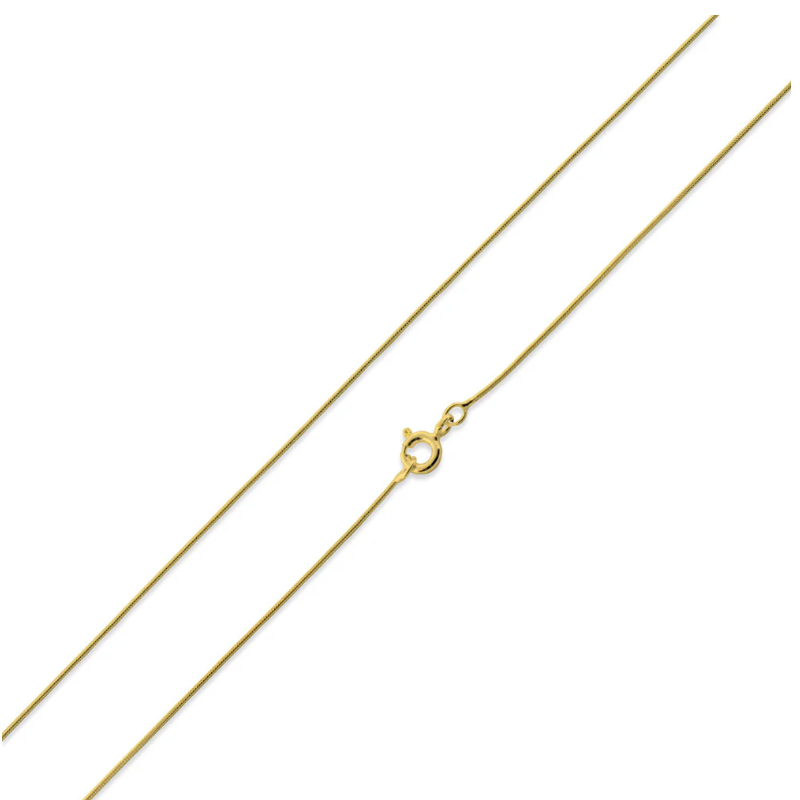 CL47- 14K Gold Plated Sterling Silver Snake Chain 0.7MM - Thumbnail (Preview) 2