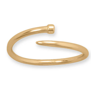 Y48- 14 Karat Gold Plated Wrap Nail Ring