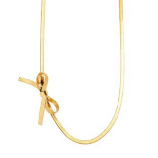 BZ2-18K GOLD PLATED STAINLESS STEEL BOW NECKLACE