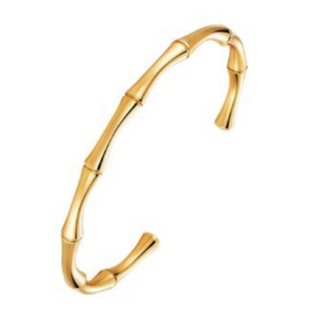 BB2- BAMBOO CUFF 18K GOLD-PLATED STAINLESS-STEEL BRACELET