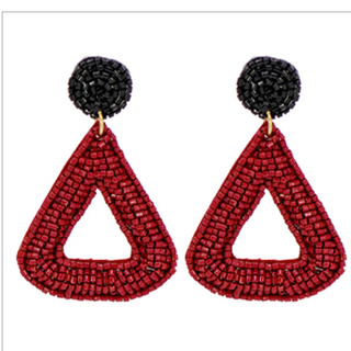 USC68- Collegiate Colored Beaded Earrings