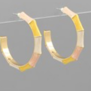 CL65- 40mm Marble Color Bamboo Hoops (8 colors)  - Thumbnail 6