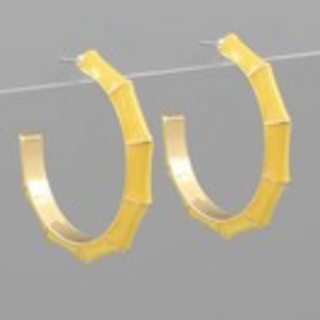 CL65- 40mm Marble Color Bamboo Hoops (8 colors)  - Thumbnail 3