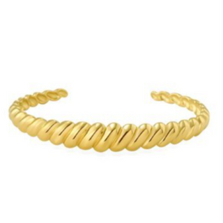 BR17- SHELL 18K GOLD-PLATED STAINLESS-STEEL BRACELET