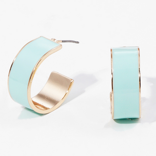 M16-20mm enamel filled metal open hoop earrings