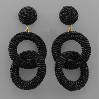 USC67- Seed Bead Link Earrings - Thumbnail 2