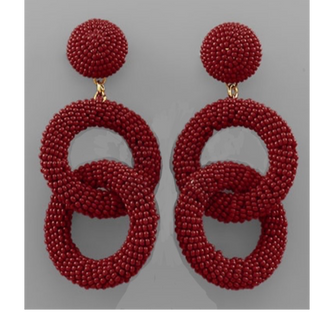 USC67- Seed Bead Link Earrings