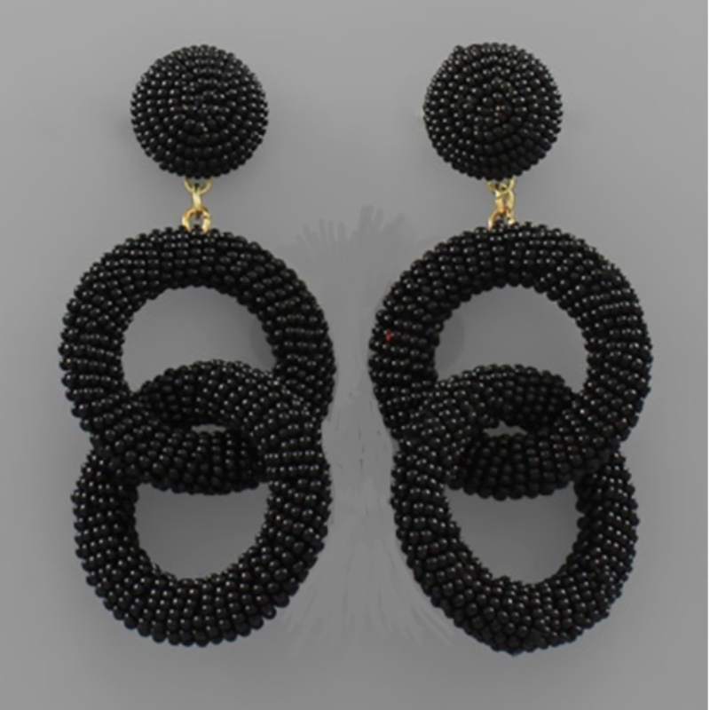 USC67- Seed Bead Link Earrings - Thumbnail (Preview) 2