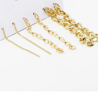 CL79- 3-pair set multi chain drop earrings