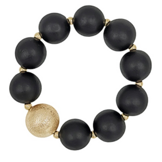 USC96- Satin Ball Accent Beads Bracelet