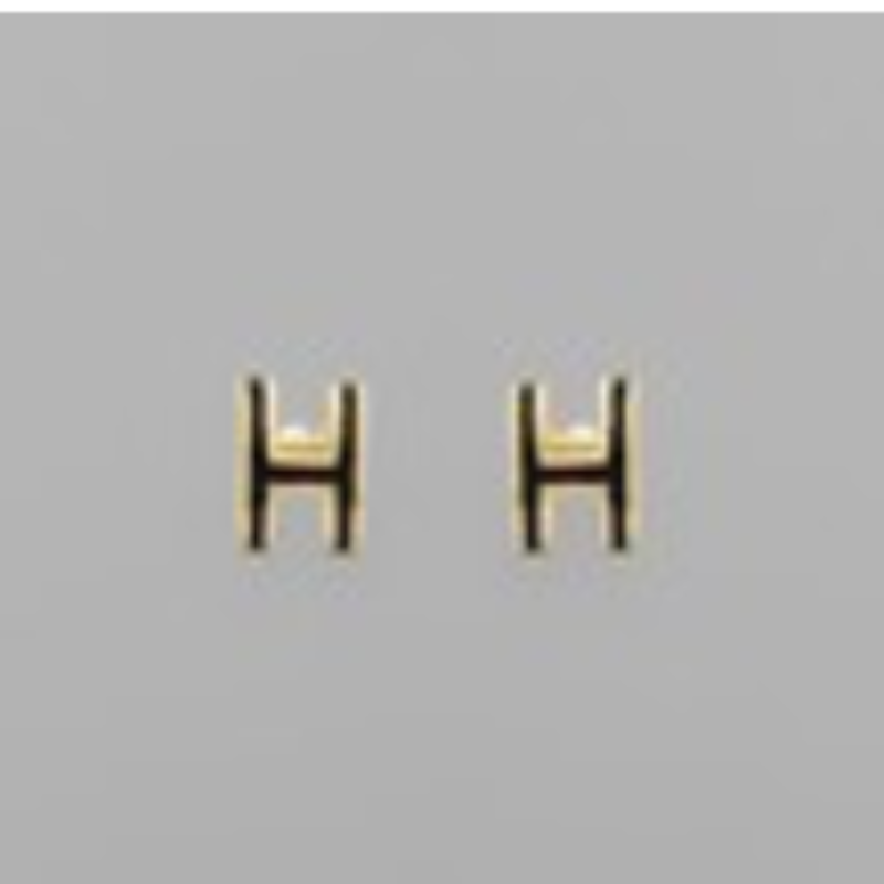 Y69- Ероху H Letter Studs - Thumbnail (Preview) 3