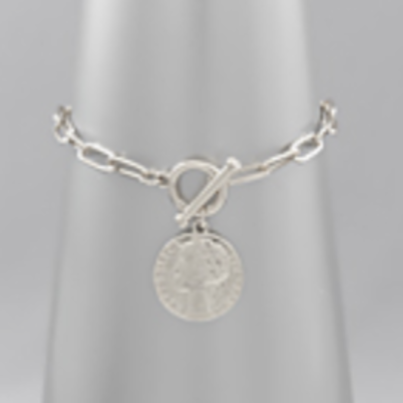 M98- Coin Charm Chain Bracelet - Thumbnail (Preview) 2