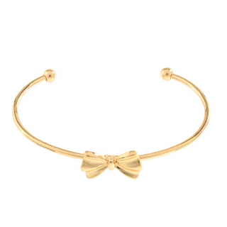 Y84- Bow Accent Cuff Bracelet