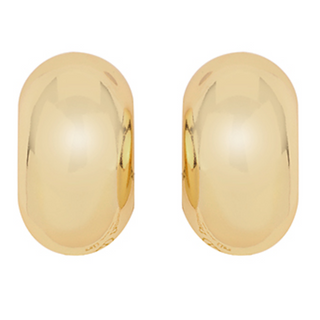 M33-Bean Shape Dome Earrings