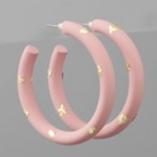 USC82- Gold Dot Paint Hoops (multiple colors available) - Thumbnail 3