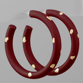 USC82- Gold Dot Paint Hoops (multiple colors available) - Thumbnail 9