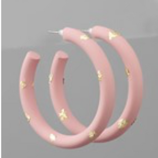 USC82- Gold Dot Paint Hoops (multiple colors available) - Thumbnail 2