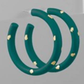 USC82- Gold Dot Paint Hoops (multiple colors available) - Thumbnail 8