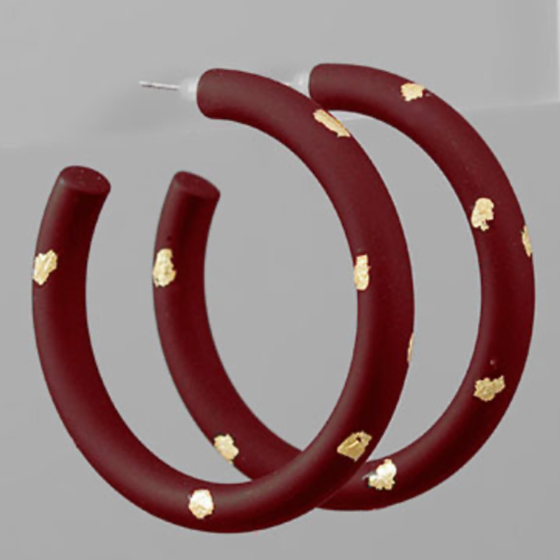 USC82- Gold Dot Paint Hoops (multiple colors available) - Thumbnail (Preview) 9