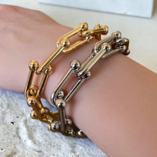 CL44-U-Shaped Hardware Large Link Bracelet - Thumbnail 3