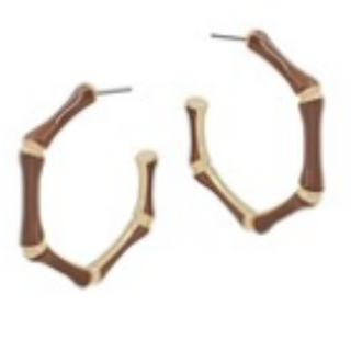 CL72- 1 1/2 “ Epoxy Bamboo Shape Earrings - Thumbnail 16