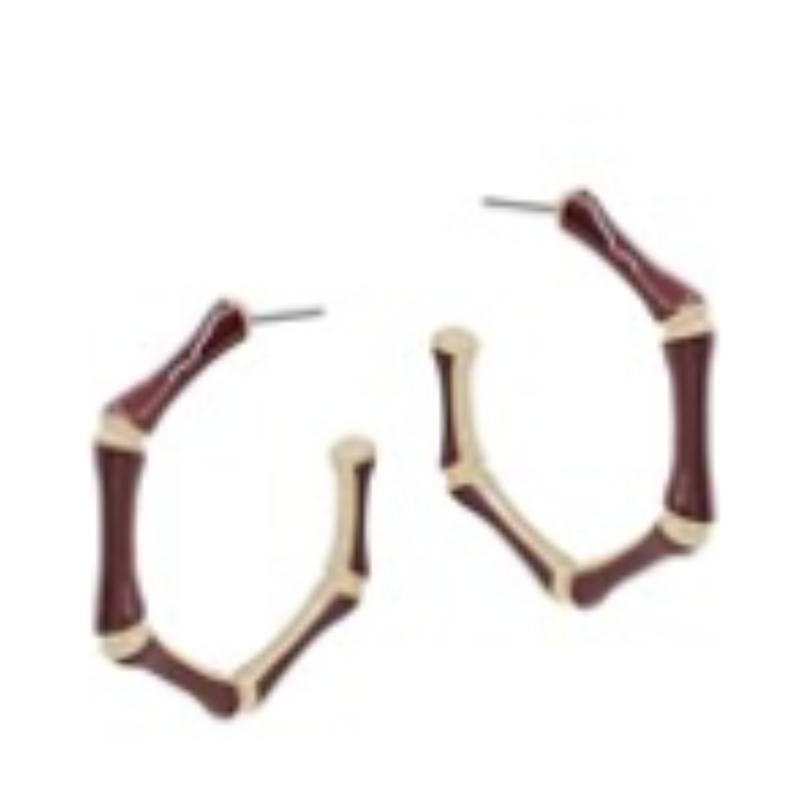 CL72- 1 1/2 “ Epoxy Bamboo Shape Earrings - Thumbnail (Preview) 17