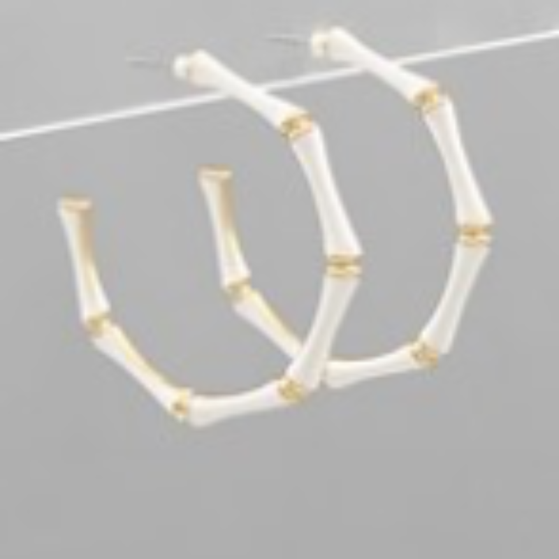 CL72- 1 1/2 “ Epoxy Bamboo Shape Earrings - Thumbnail (Preview) 2