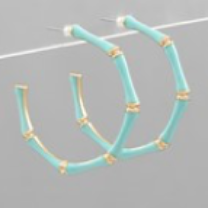 CL72- 1 1/2 “ Epoxy Bamboo Shape Earrings - Thumbnail (Preview) 7