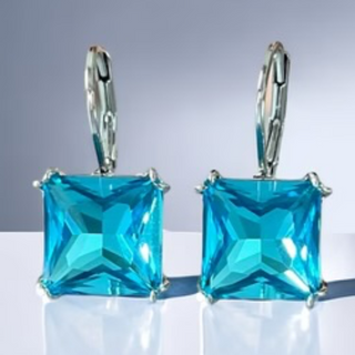 CL56- Swarovski Element Crystal Lever back Earrings (gold, silver & multiple color crystals available) - Thumbnail 10