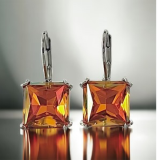 CL56- Swarovski Element Crystal Lever back Earrings (gold, silver & multiple color crystals available) - Thumbnail 7