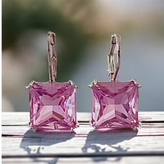 CL56- Swarovski Element Crystal Lever back Earrings (gold, silver & multiple color crystals available) - Thumbnail 5