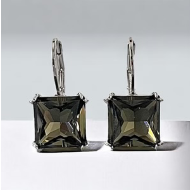 CL56- Swarovski Element Crystal Lever back Earrings (gold, silver & multiple color crystals available) - Thumbnail (Preview) 17