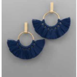 M103- Tassel & Bar Earrings (Multiple color options) - Thumbnail 2