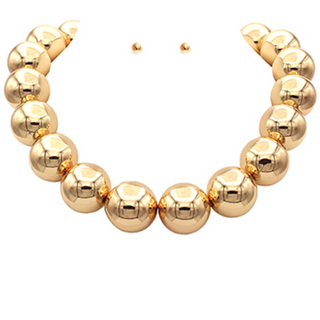 M32-25mm Chunky Ball Necklace Set