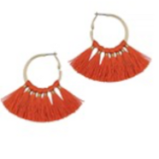 T192-Multi Tassel Hoops