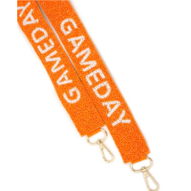 T58- Beaded Orange Gameday Strap Main Image