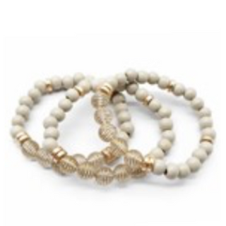 M106-Triple Wood Beads Bracelet - Thumbnail 2