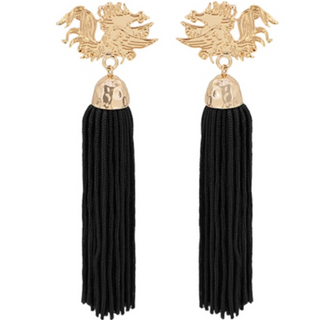 USC13- Tassel Gamecock Earrings (two color options) - Thumbnail 2