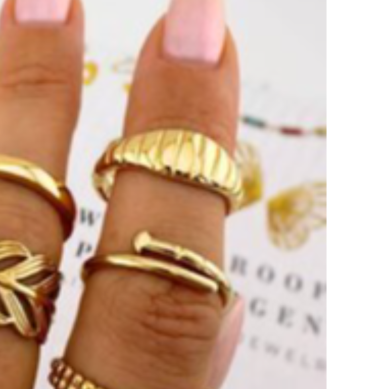 R8-18K GOLD PLATED STAINLESS STEEL SCALLOP RING - Thumbnail (Preview) 2